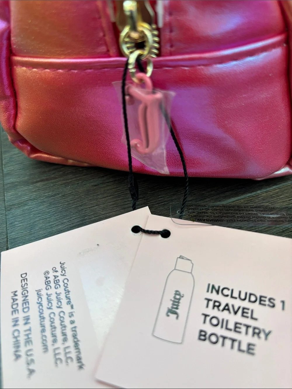 Juicy Couture Travel Wedge Cosmetic,vibrant ombré effect,reflective rhinestones